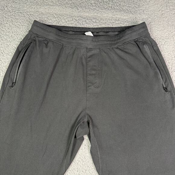 ALO Yoga Conquer React Performance Pants Mens M Black Jogger Zip Pockets - Picture 1 of 13